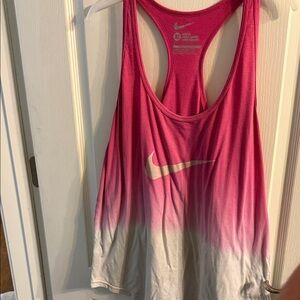 Nike Pink and Gray Gradient Tank Top